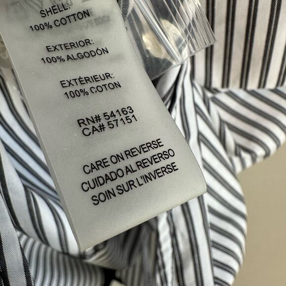 Calvin Klein Striped Button Front Sleeveless Collared Shirt 3X - Picture 5 of 9